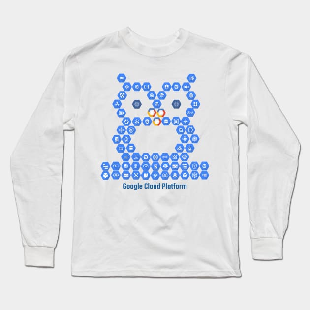 Google Cloud Elements Owl Long Sleeve T-Shirt by Cyber Club Tees